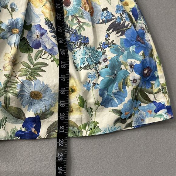 Talbots A-Line Skirt Size 10 Petite Floral Botanical Tea Party Swing Retro - Picture 9 of 12